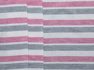 Stripe Jersey Wool Polyamide - Burgundy/ Grey