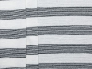 Stripe Jersey Wool Polyamide - Black/ White