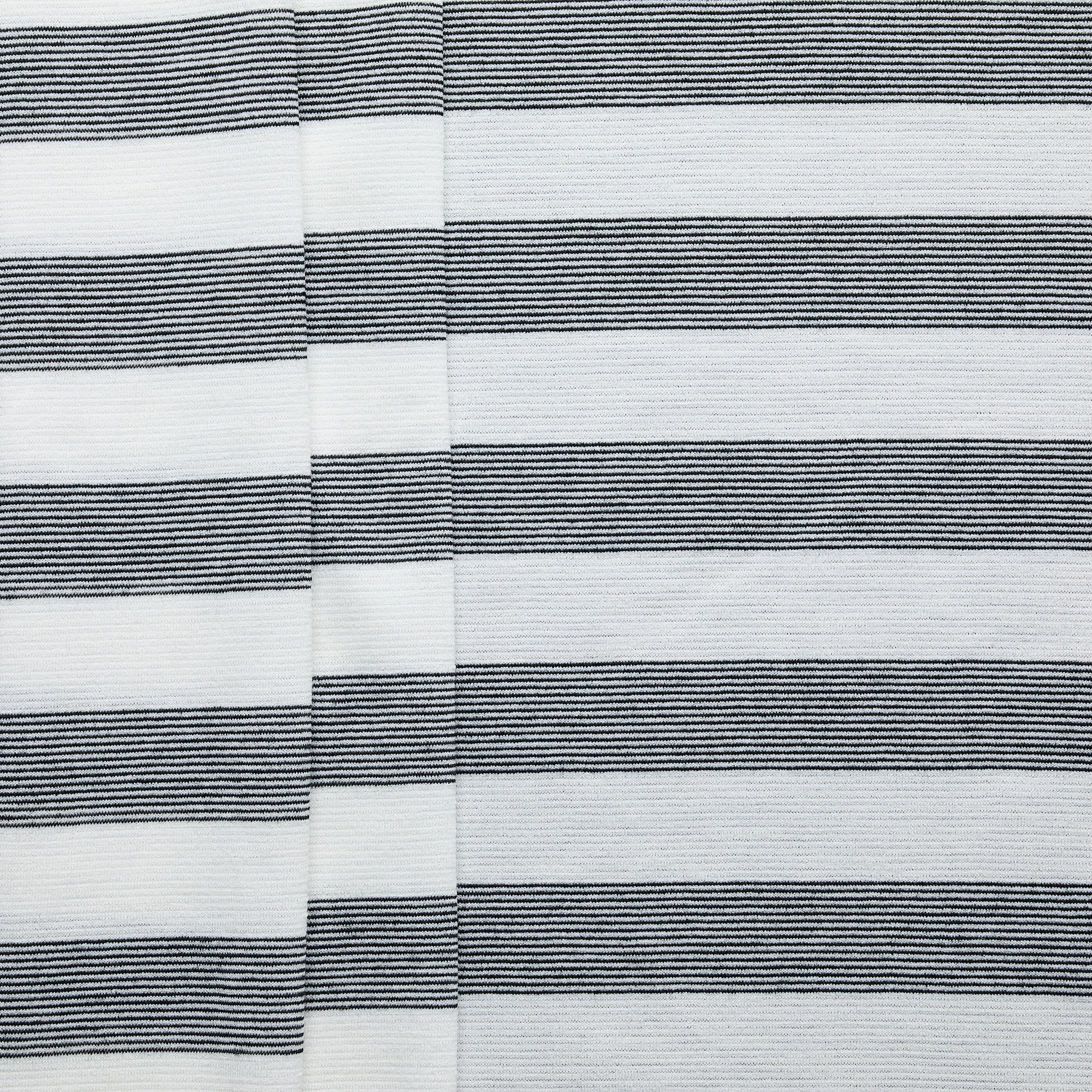 Stripe Jersey Wool Polyamide - Black/ White