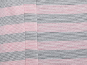 Stripe Jersey Wool Polyamide - Pink/ Grey