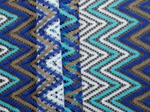 Chevron Knit - Aqua/ Royal/ Mocha