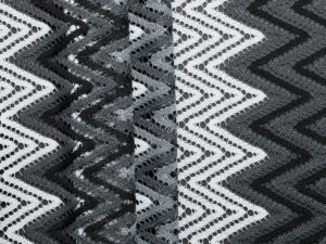 Chevron Knit - Charcoal/ Black/ White