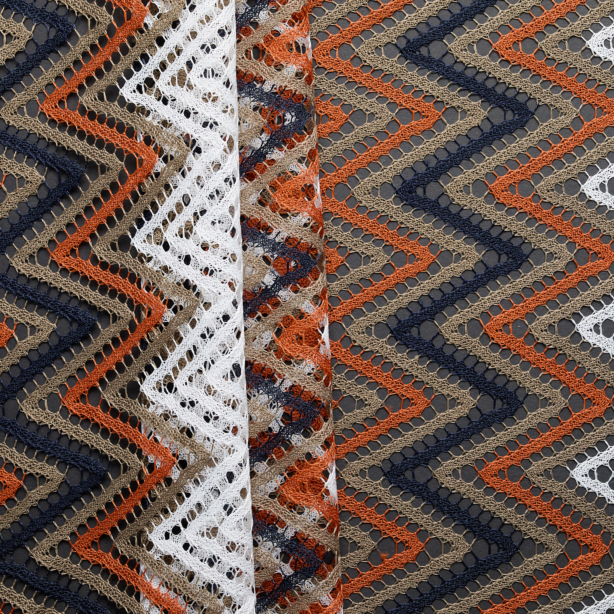 Chevron Knit - Rust/ Mocha