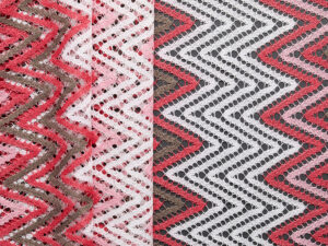 Chevron Knit  - Salmon/ Baby Pink/ Mocha