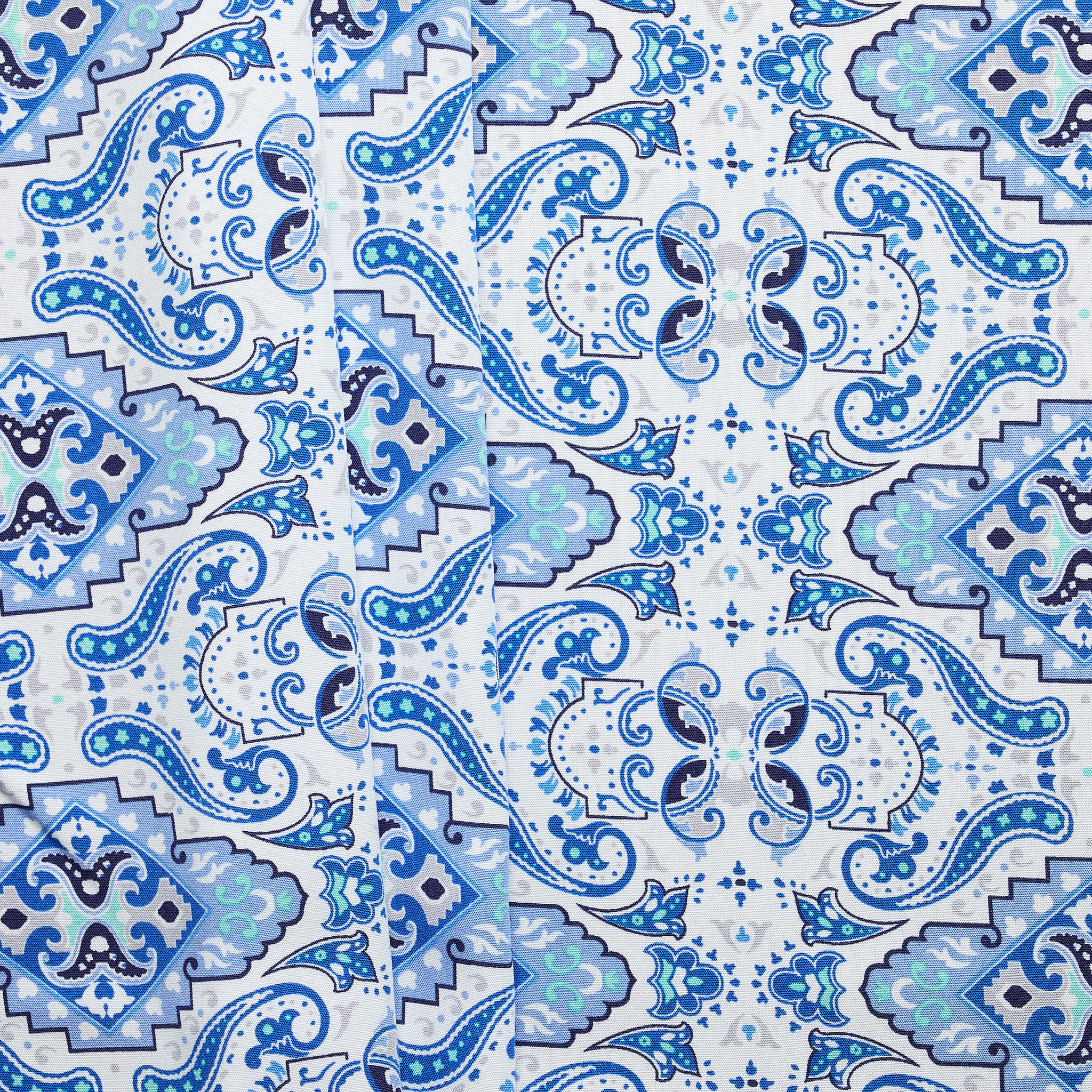 Nella Paisley Printed Woven Rayon - Blue