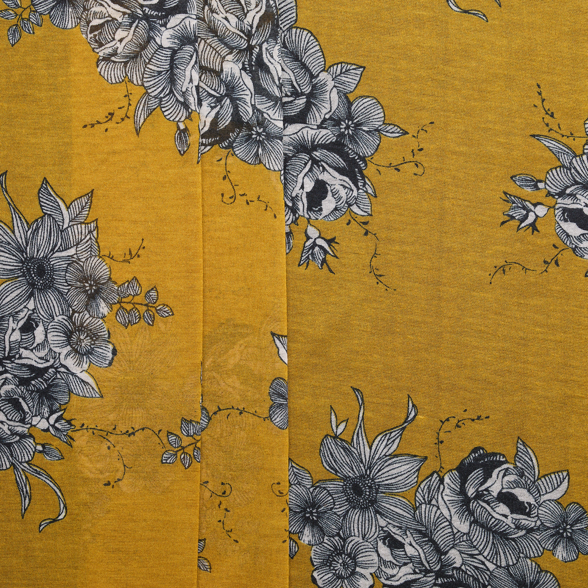 Noura Floral Jersey -  Saffron