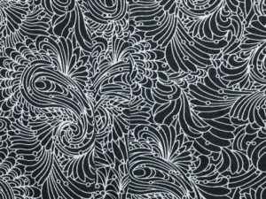 Paisley Printed Jersey - Black & White