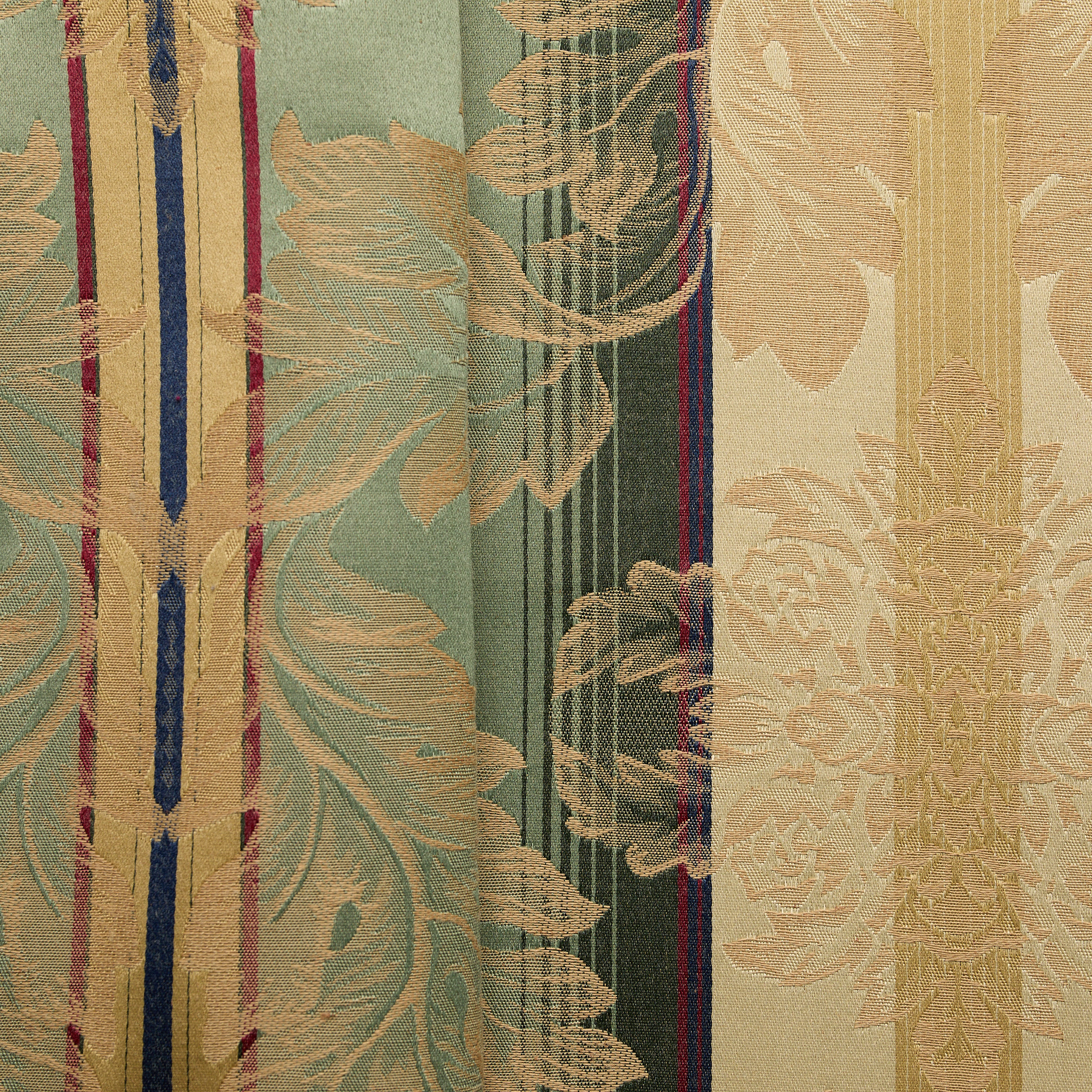 Jacquard Woven Damask - Sage & Taupe