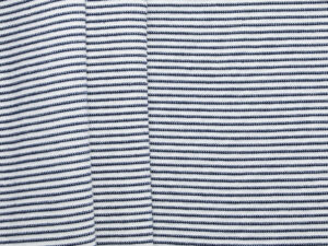 Stripe Ottoman - Navy & White