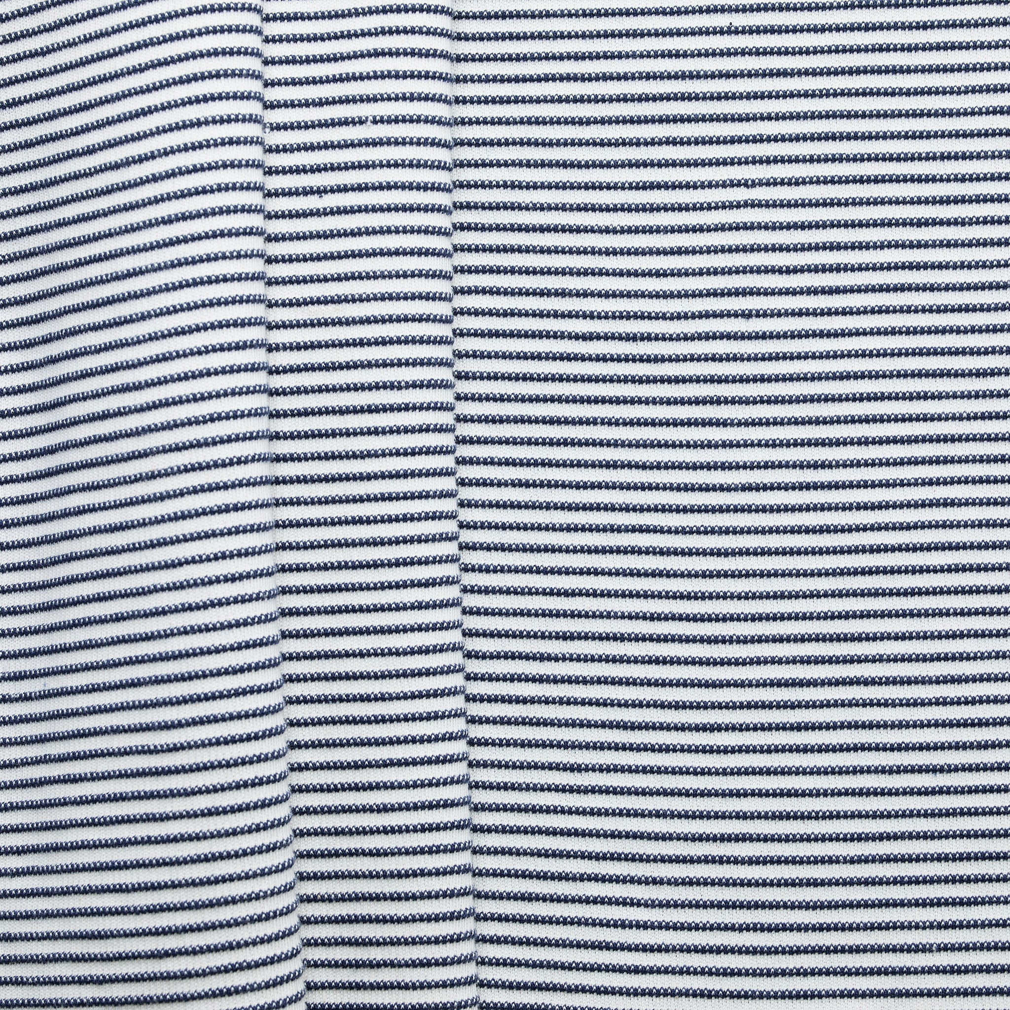 Stripe Ottoman - Navy & White