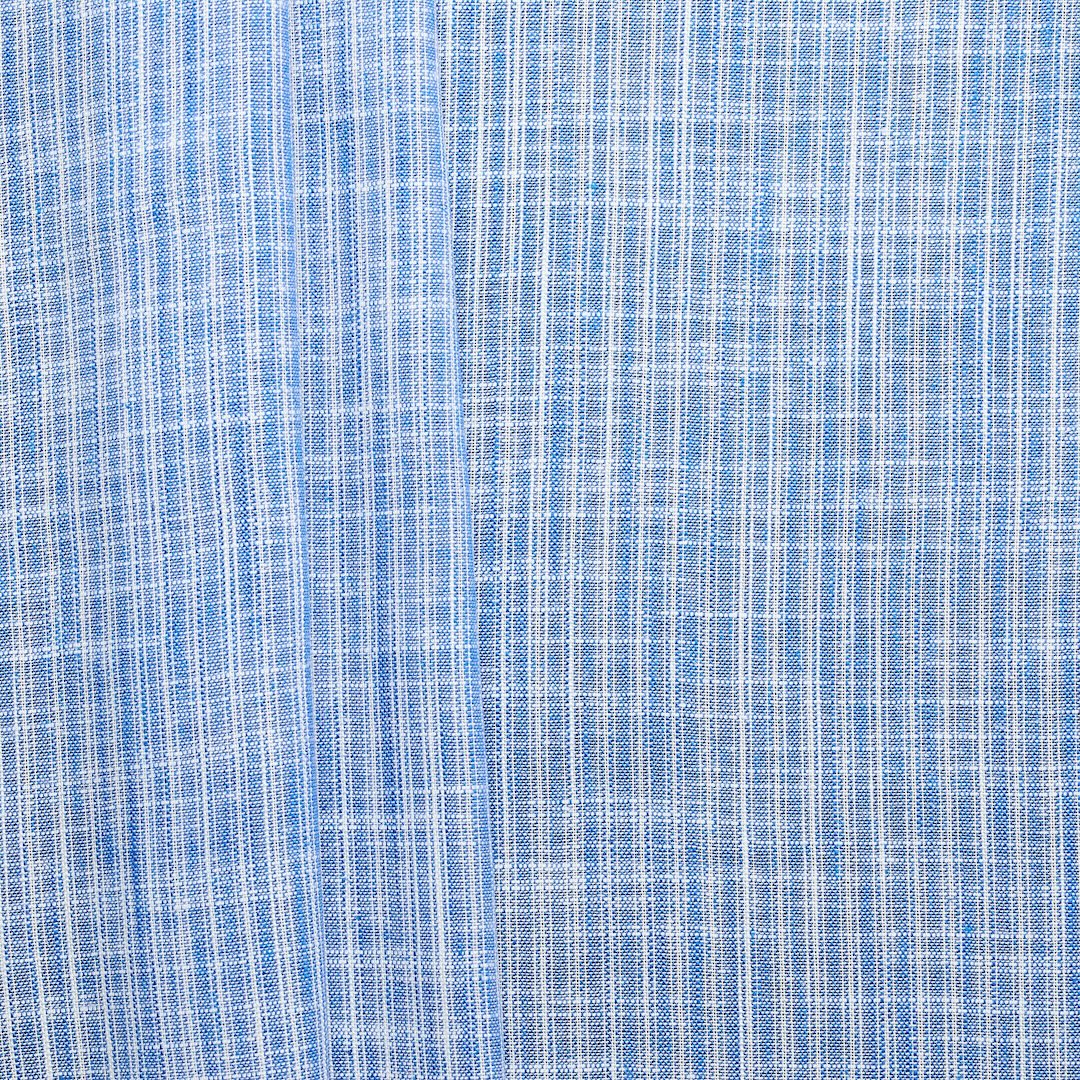 Linen Viscose Stripe Slub - Blue