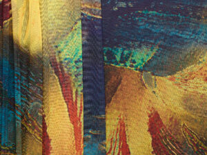Digital Printed Mesh - Yellow/ Blue/ Orange/ Green