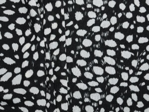 'Sprit' Printed Mesh - Black/ White