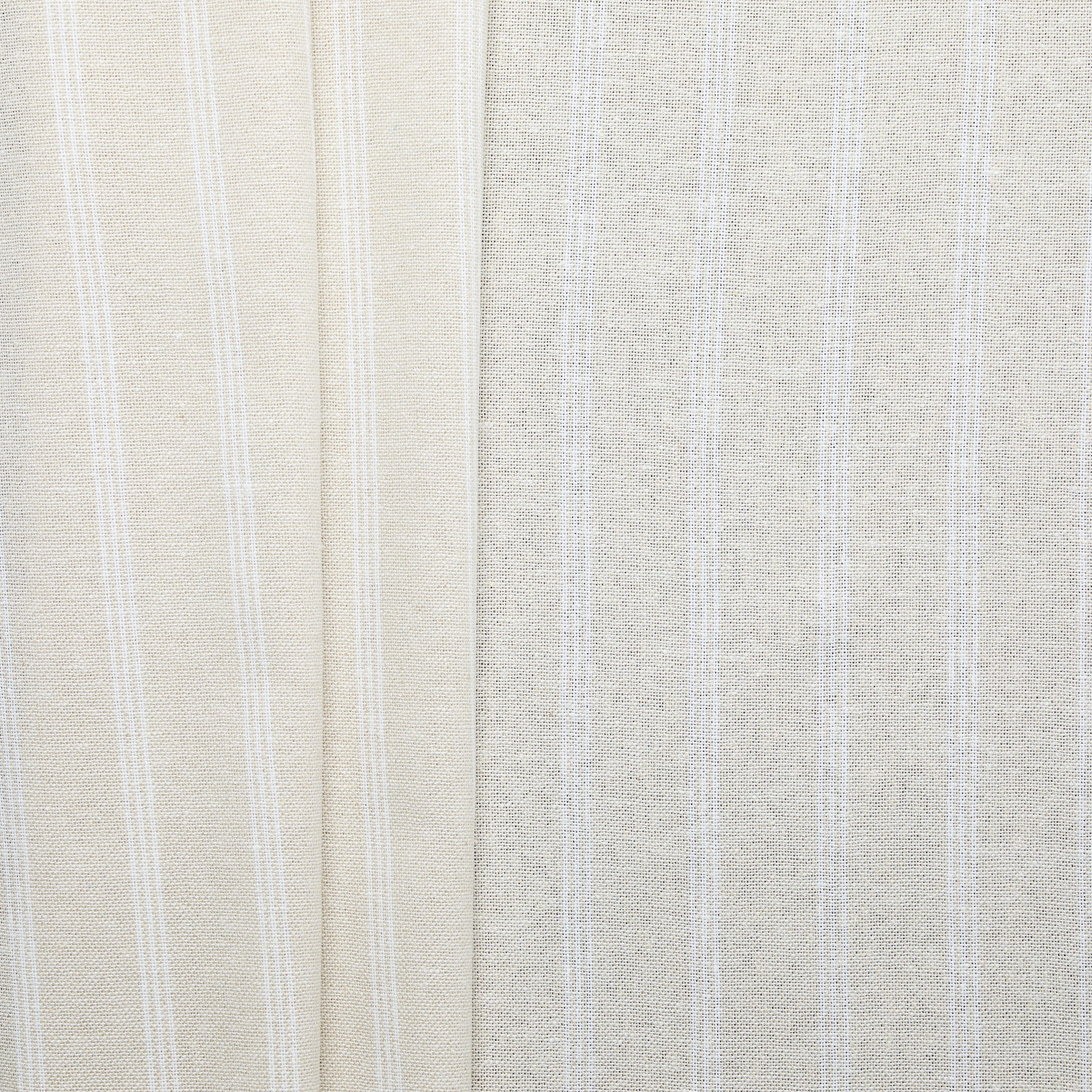 Viscose Linen Blend Stripe - Light Brown / White
