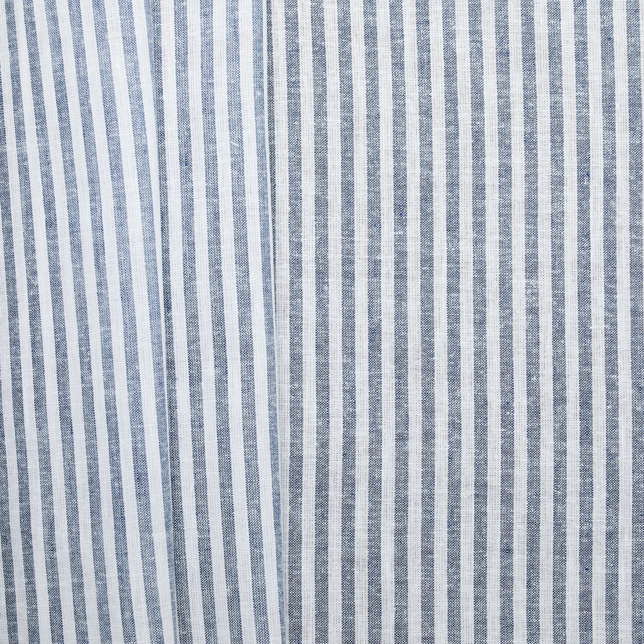 Linen Cotton Stripe - Navy