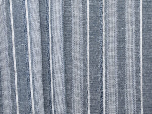 Loose Weave Stripe Linen Blend - White / Navy