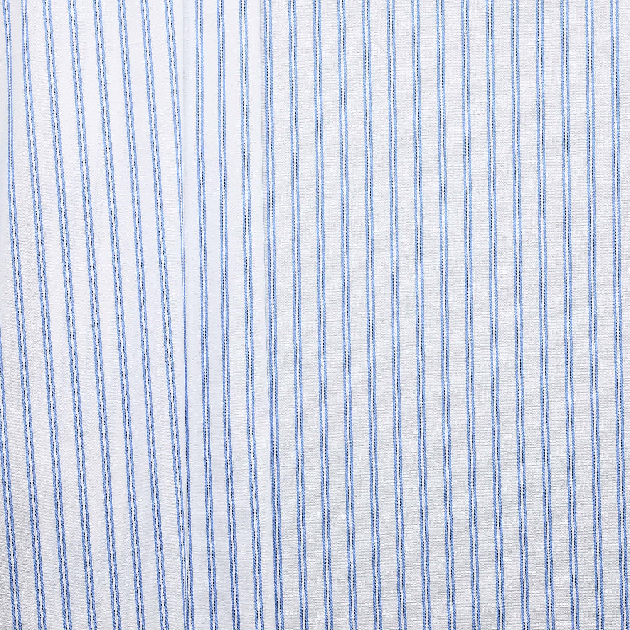 Cotton Blend Stripe Shirting - Blue White