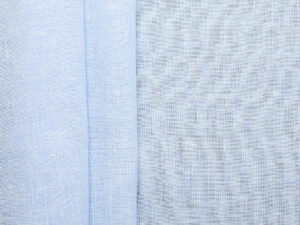 100% Linen Pinstripe - Light Blue