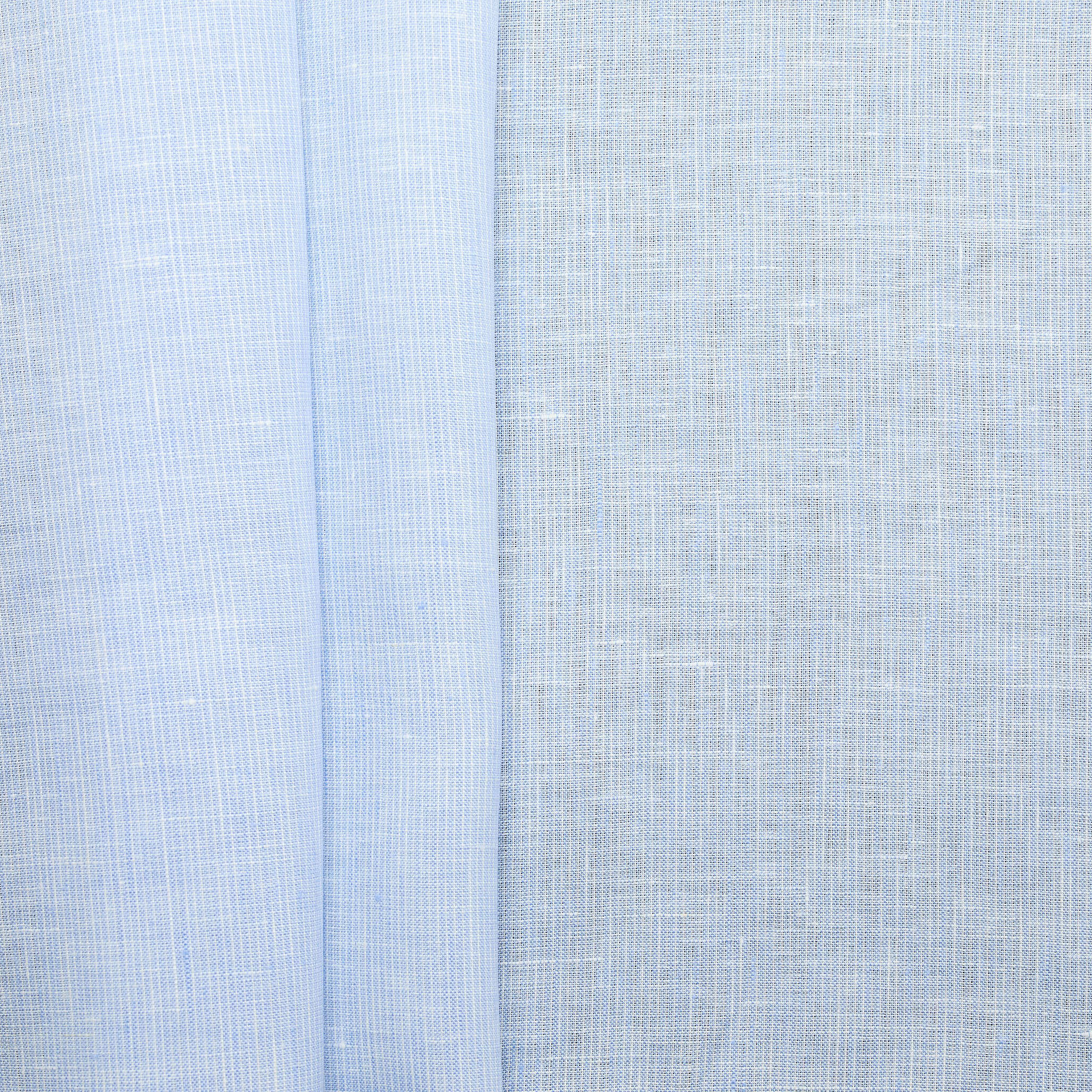100% Linen Pinstripe - Light Blue