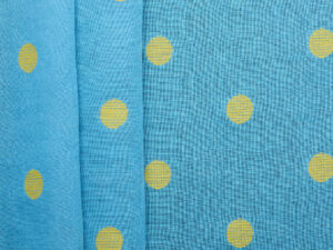 Linen Cotton Spot Clip Jacquard - Blue / Yellow