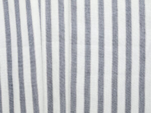 Linen Wool Blend Stripe - Navy / White