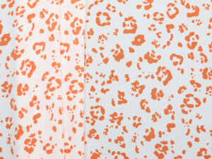 Dalmation Print Viscose Crepe - Orange