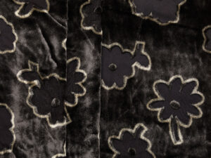 Devore Velvet Flower Burnout - Graphite