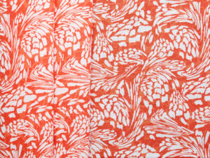 Linen Cotton 'Dida' Print - Orange