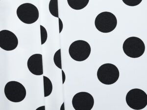 Polka Dot Viscose - White/ Black