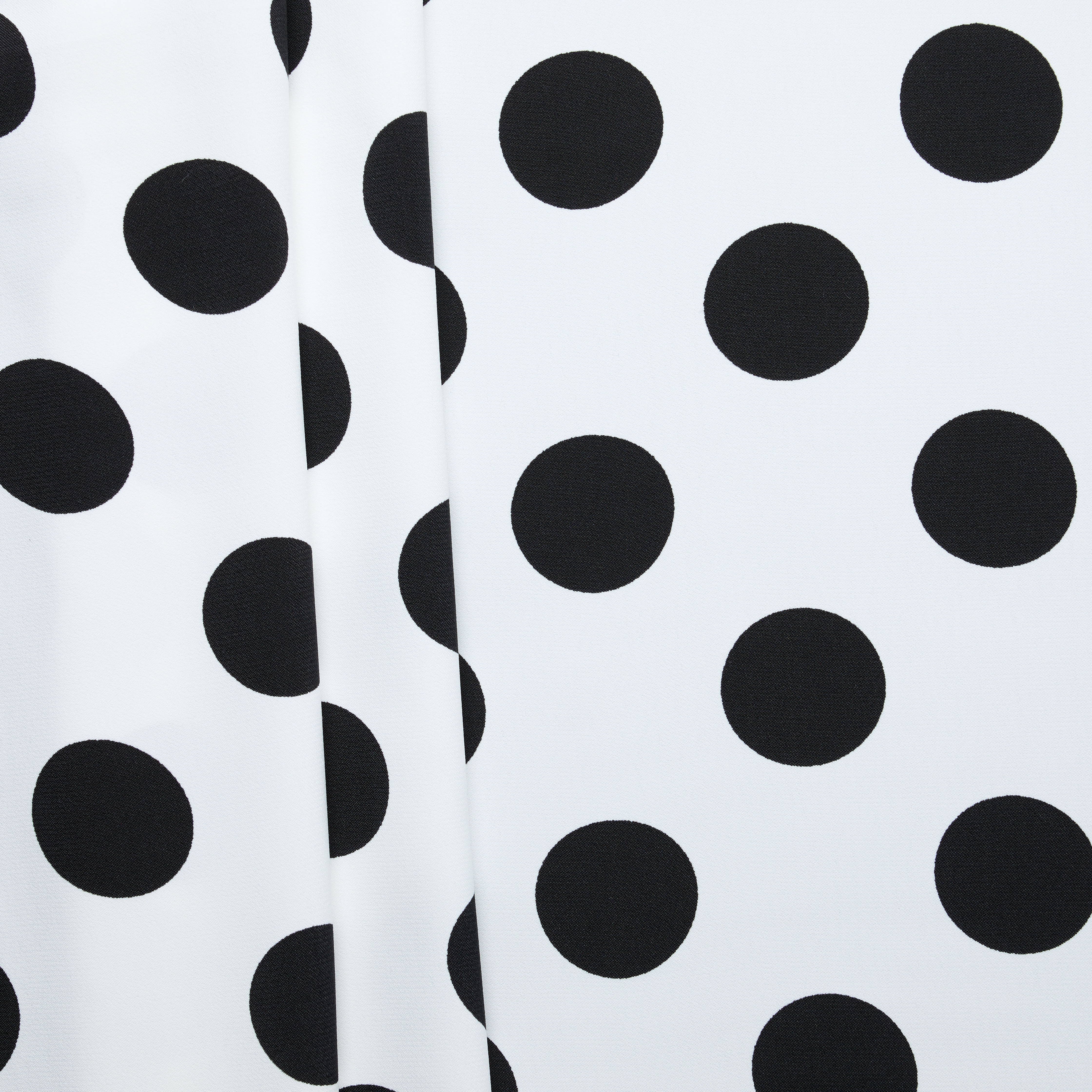 Polka Dot Viscose - White/ Black