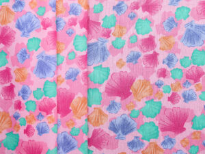 'Sea Shell' 100% Cotton - Pink/ Orange/ Green
