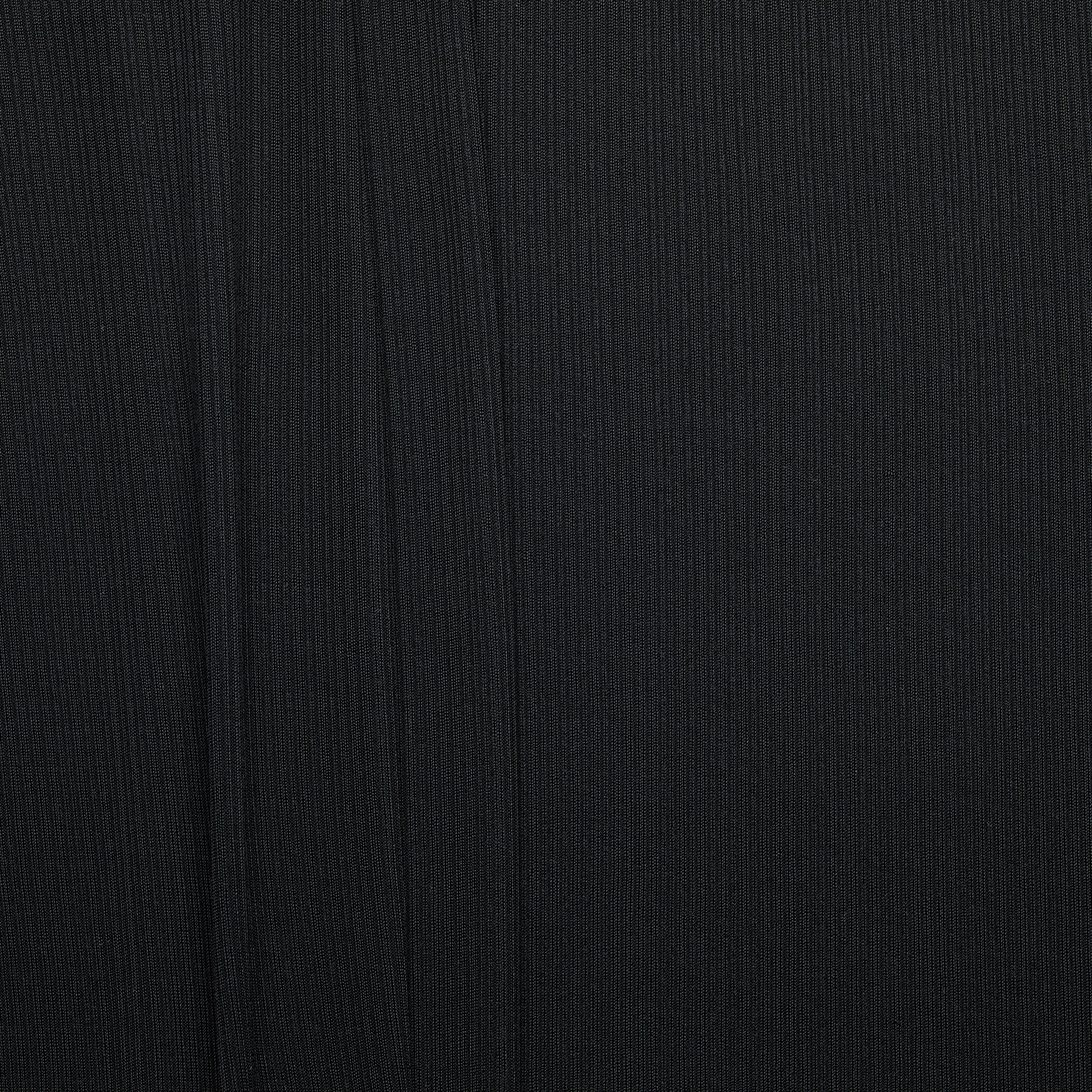 Fine Engineered Bright Viscose Poly Rib - Black