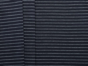 Cotton Poly Slub Stripe Jersey - Midnight
