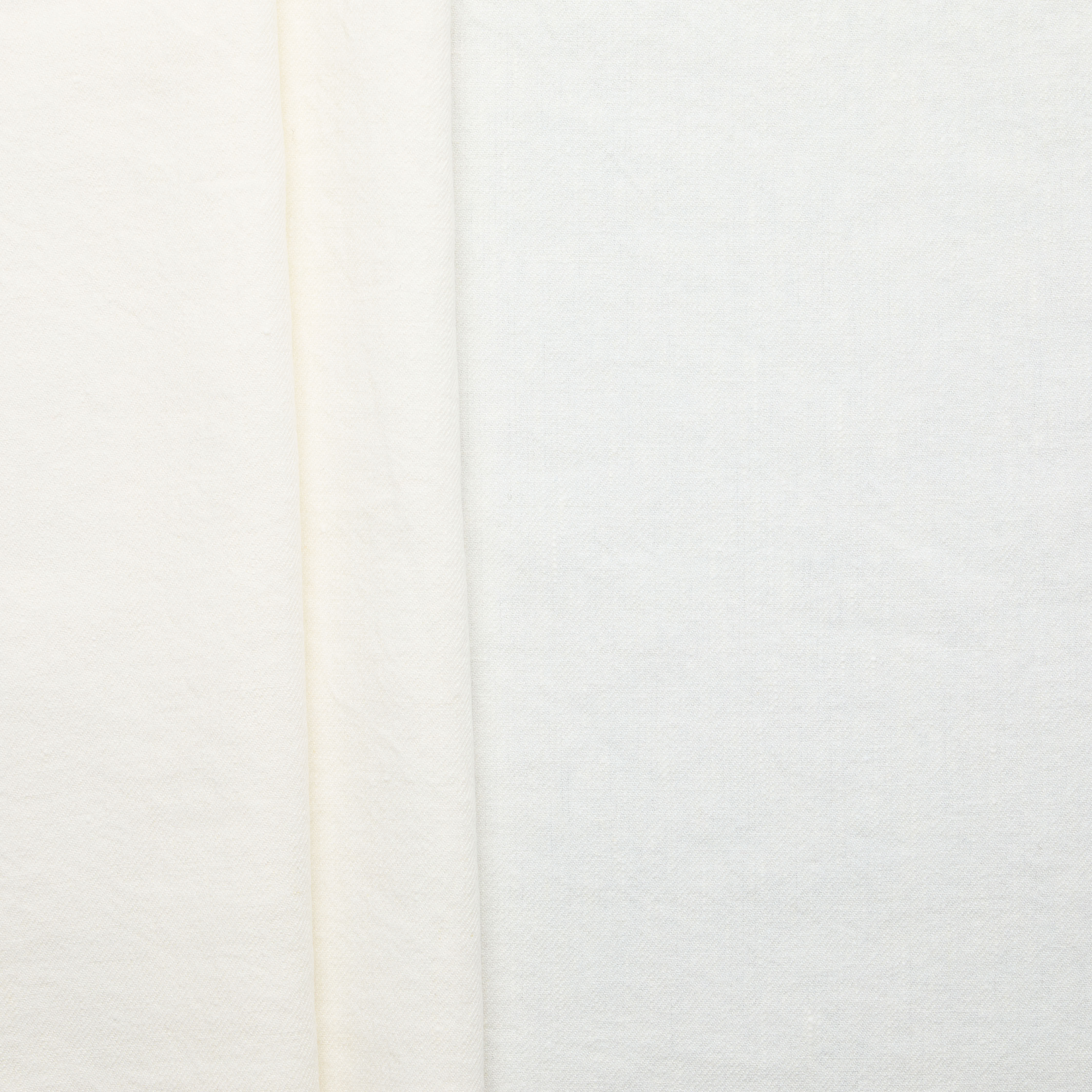 100% European Linen High Density Twill - White