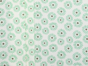 100% Viscose Daisy Print - Green