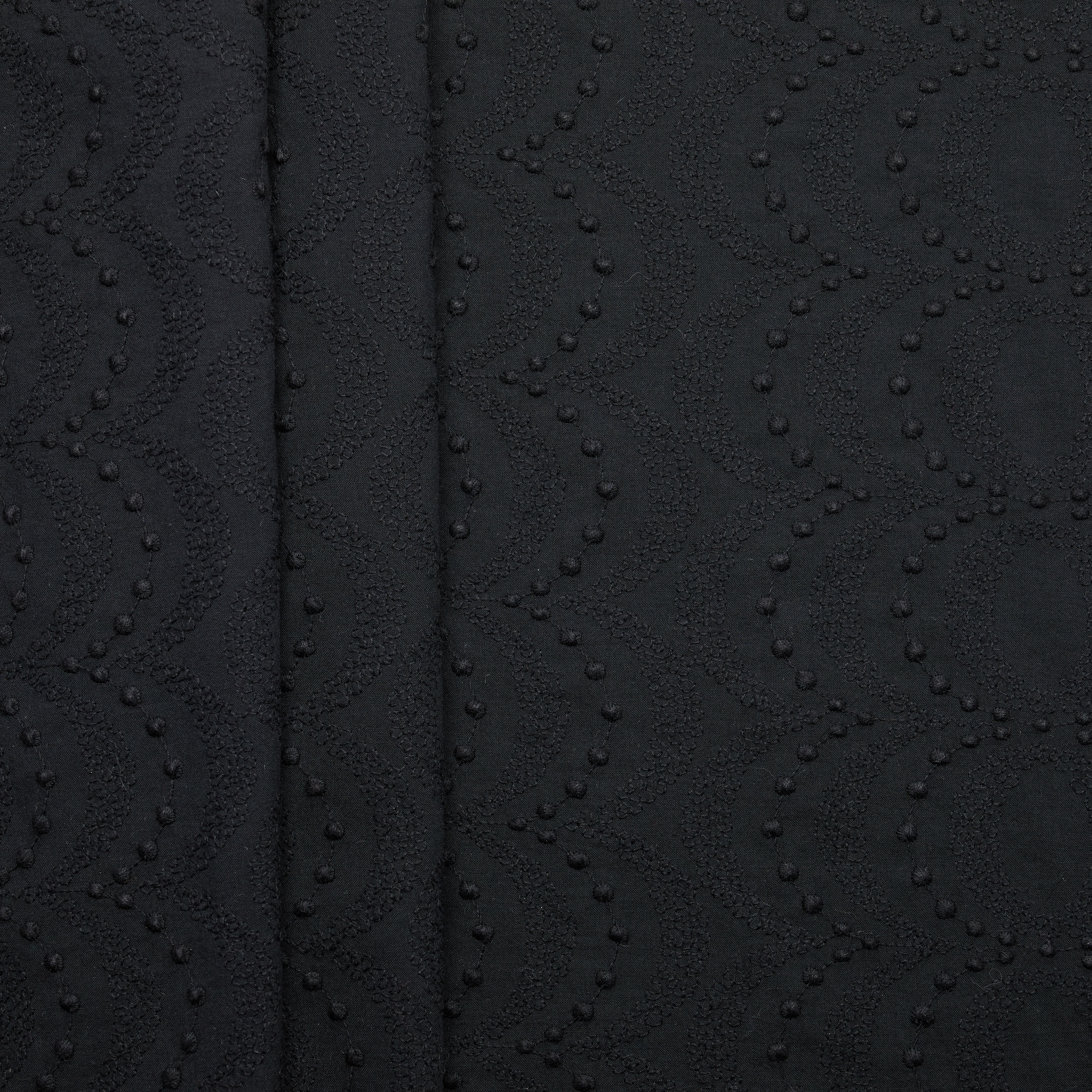 Embroidered 100% Cotton - Black