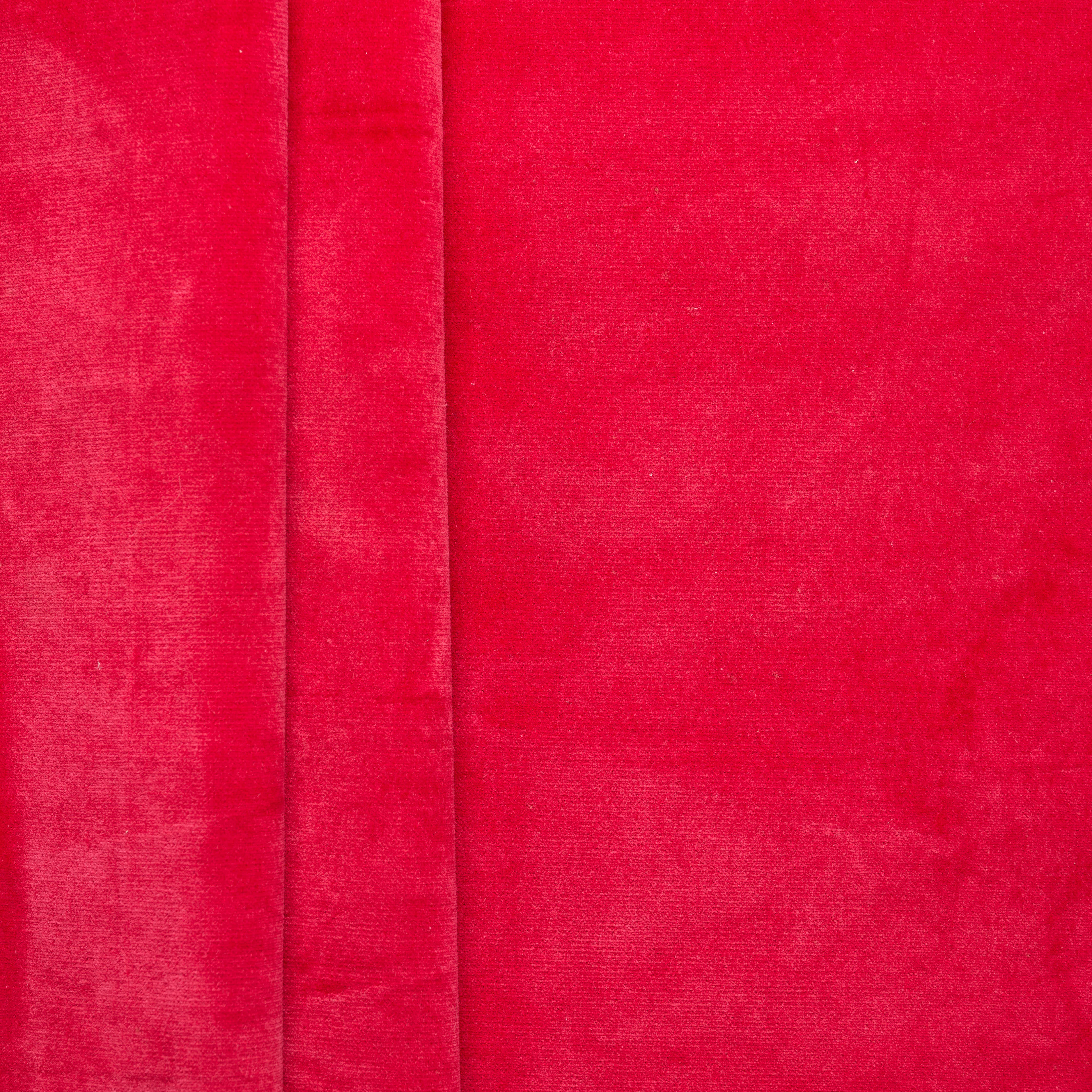 100% Cotton Velvet - Red