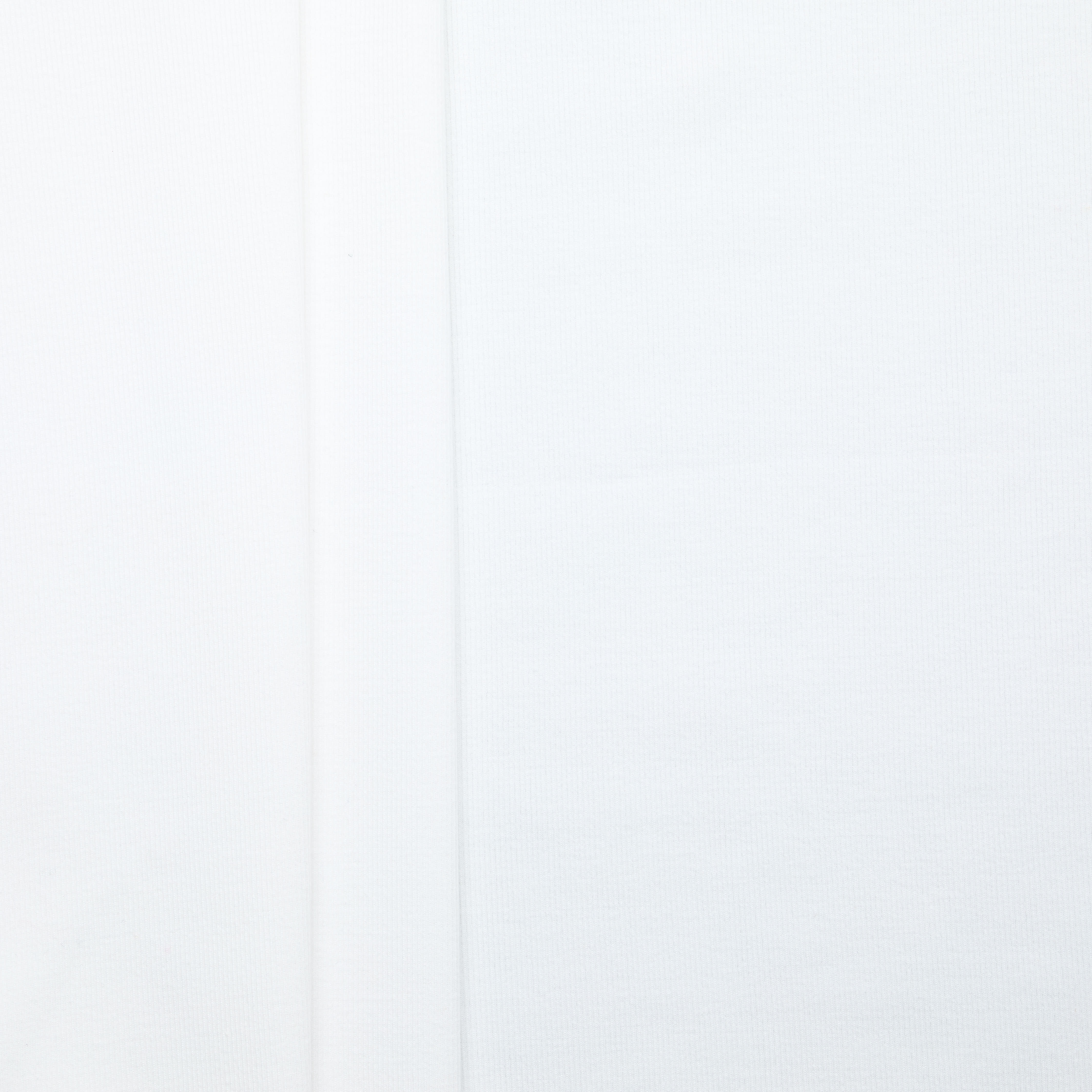 Cotton Blend Fine Rib - White