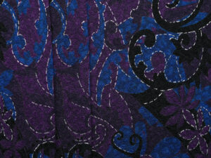 'Acetate' Print Jacquard Knit - Purple/ Blue/ Black