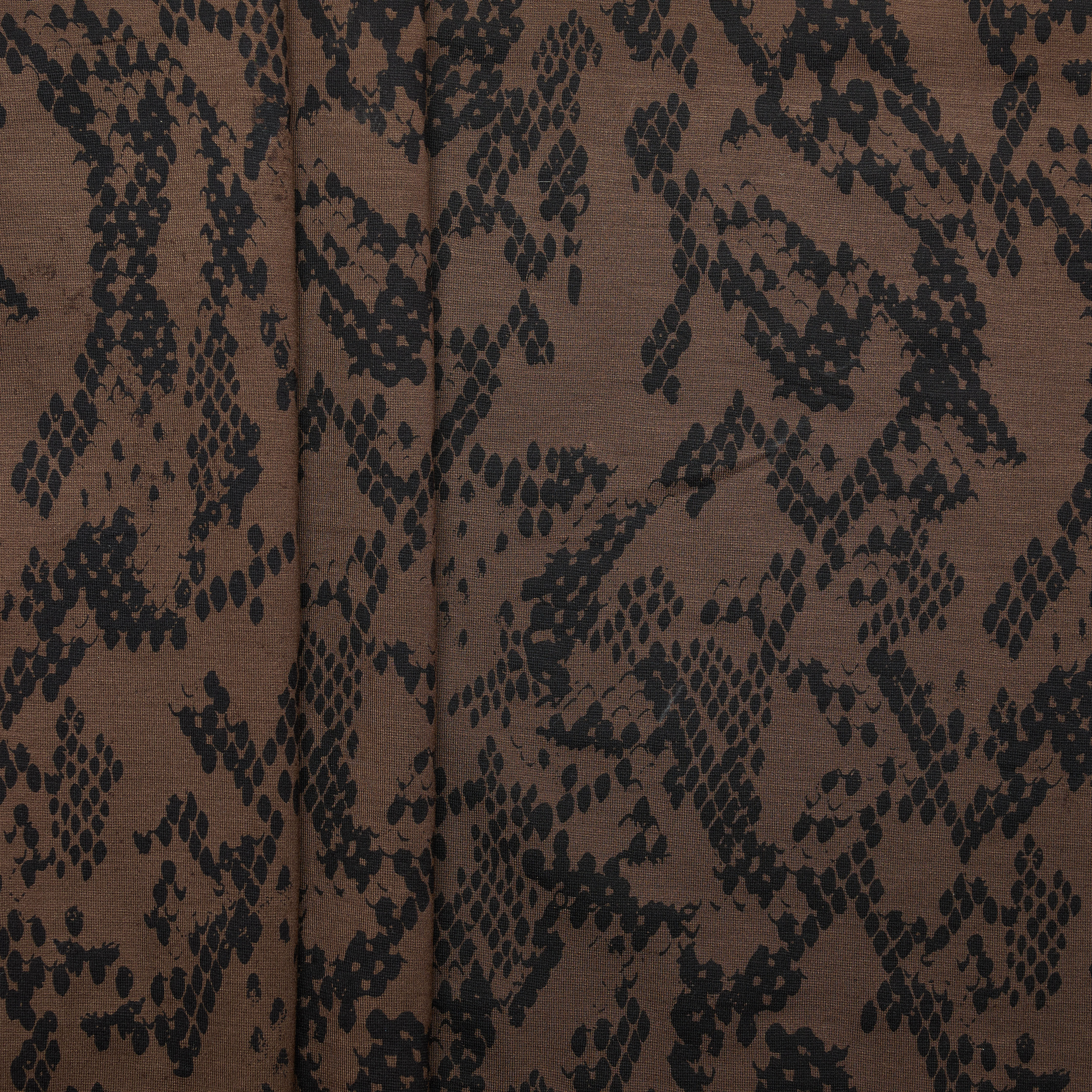 Ebony Printed Ponte - Brown/ Black