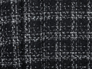 Woven Boucle + Lurex Coating - Black/ White