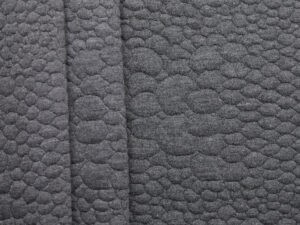 Pebble Jacquard Quilted Knit - Charcoal