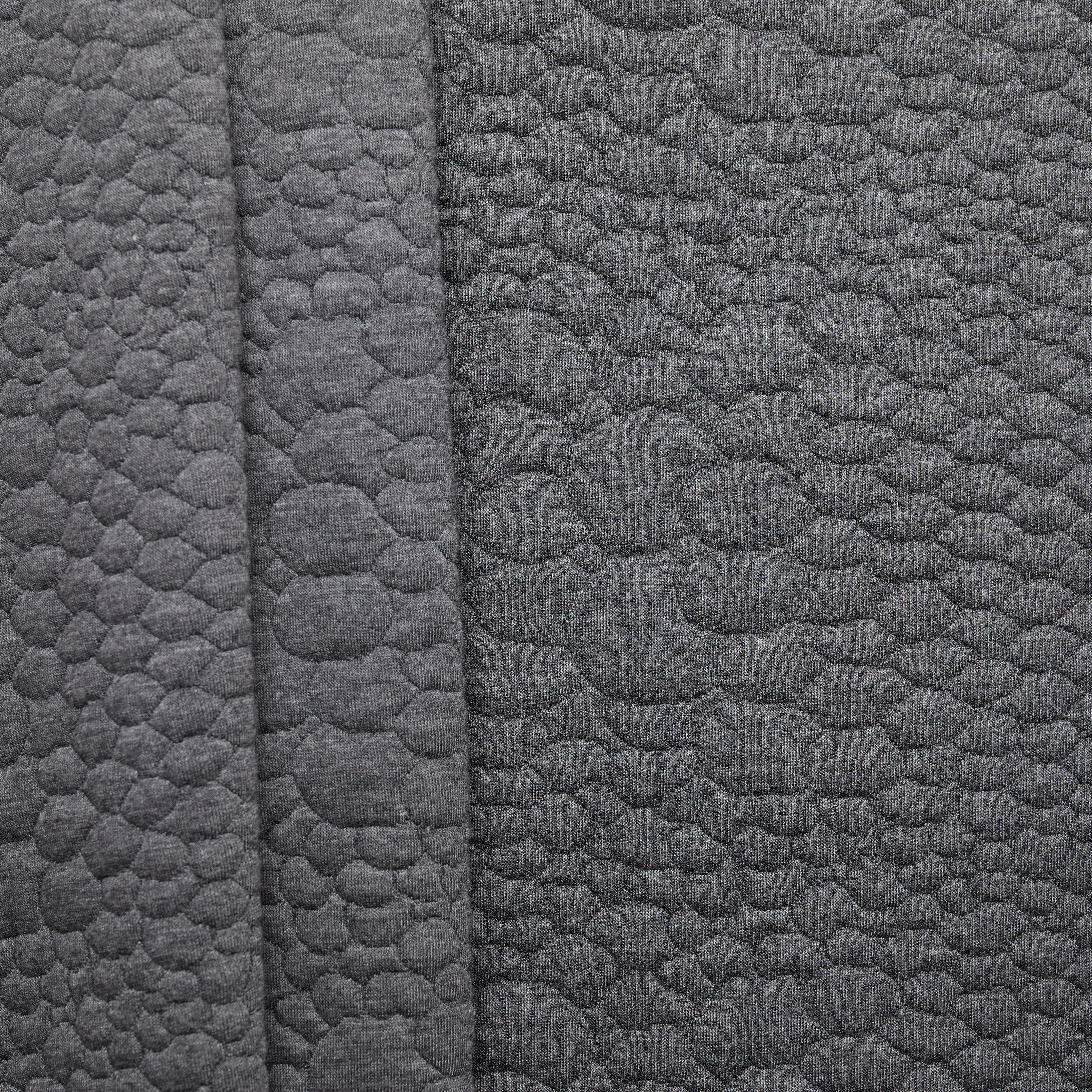 Pebble Jacquard Quilted Knit - Charcoal