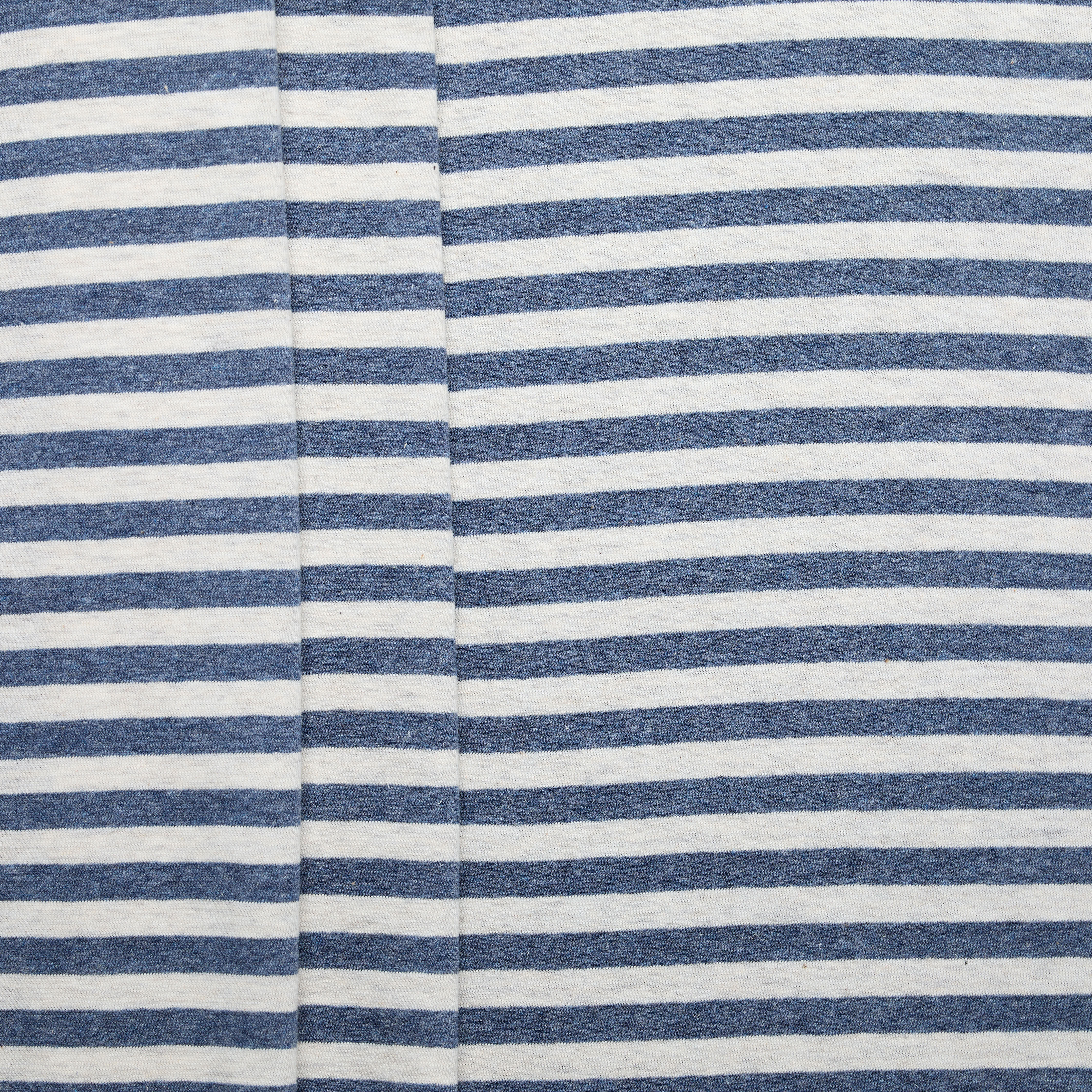 Japanese Linen/ Cotton Stripe Jersey - Steel