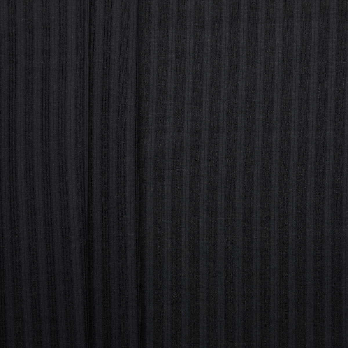 Lyocell Cotton Interwoven Stripe - Black