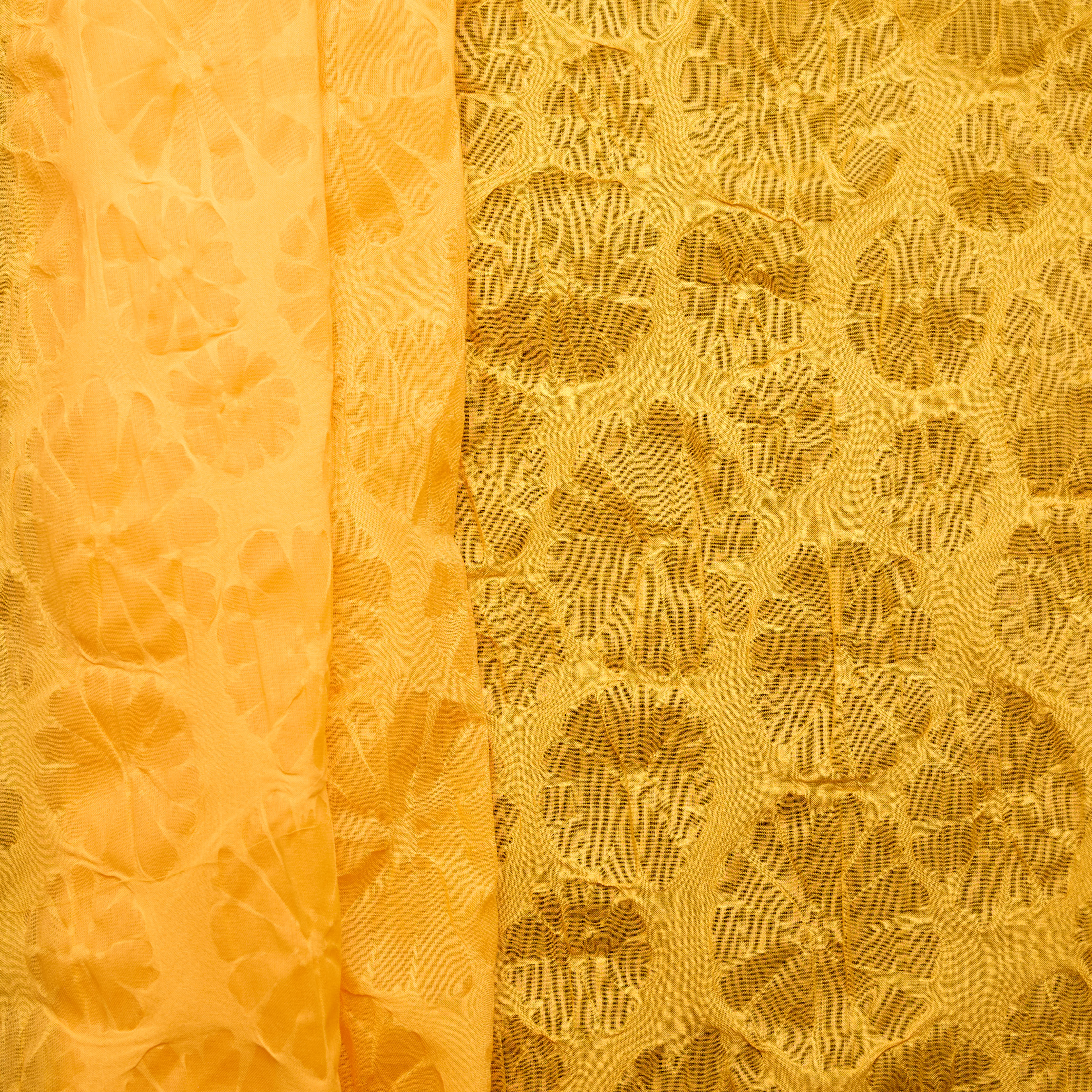 100% Cotton Lightweight Textured Flower - Orange