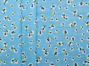 100% Cotton Flower Print - Blue