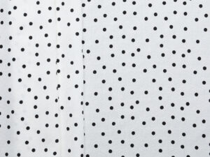 100% Viscose Dobby with Polka Dot Print - White