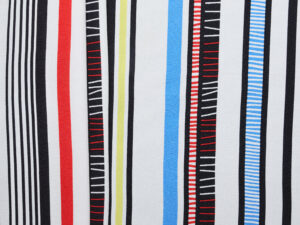 100% Viscose Stripe Print - Multicolour
