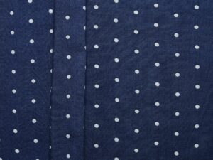 100% Rayon Dotted Print - Navy Blue